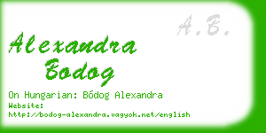 alexandra bodog business card